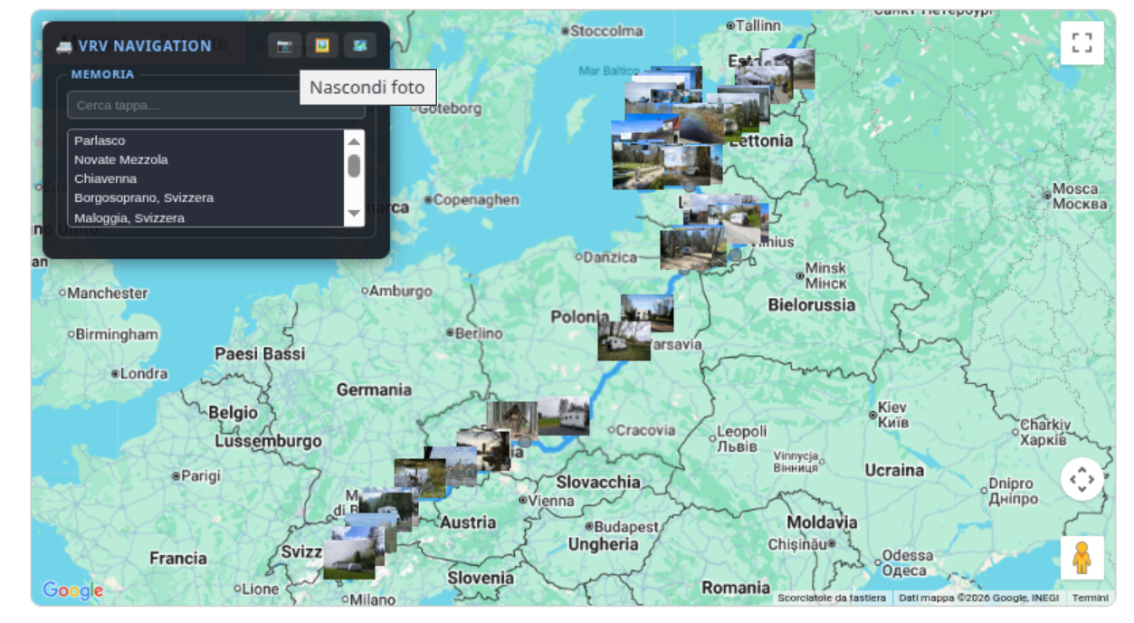 Foto sulla mappa